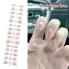 Manicure Blush Rosa Seco, Estilo Suave e Puro Lustre, 30 Peças de Adesivos de Unha Usáveis na Cor Nude, Estilo de Vedação com Adesivo de Unha Pré-Fabricado