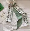 Bufanda Larga de Seda Elegante Floral para Mujer, Versátil, Coleta Floral Fresca, Accesorio para el Cabello de Cinta, Bufanda de Regalo