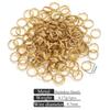 Argola de chaveiro rígida reforçada em aço inoxidável, artesanato de galvanoplastia, acessórios DIY feitos à mão, mini chaveiro por atacado