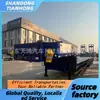 Venta Directa de Producción de Fábrica Exportación para la Venta Semirremolque de Plataforma Baja Remolque Cabrestante Hidráulico Remolque de Transporte de Piezas Grandes de Alta Resistencia