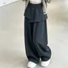 Pantalones Casuales de Invierno para Niñas con Forro de Felpa para Cubrir el Trasero Pierna Ancha para Niños Medianos y Mayores Pantalones de Chándal Gruesos de Felpa Ollie Pantalones Rectos de Retazos para Niñas