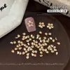 Nuevas decoraciones de flor de circonita cúbica color champán para arte de uñas, con flores de circonita cúbica de gota de agua brillantes, iridiscentes y de varios tamaños para arte de uñas DIY