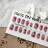Uñas Artísticas de Gradiente Otoño e Invierno Color Base Uñas Pre-hechas Estilo Chino Gradiente Estilo Gótico Europeo y Americano Uñas Postizas Iluminadoras Uñas Portátiles