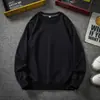 Sudadera Gruesa de Cuello Redondo con Forro Polar 2026 Nuevo Otoño/Invierno Talla Grande 150 kg Camiseta Base Oversize de Color Sólido para Hombres de Talla Grande