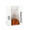 Sacos para Pão Alcalino com Abertura Transparente, Bagels, Pães Europeus, Baguetes, Croissants, Sacos de Embalagem para Assados e Torradas, Uso Comercial com Impressão de Logo