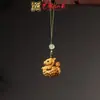 Sândalo Dourado Nova Versão dos Doze Signos do Zodíaco Pingente para Celular Pingente de Madeira para Bolsa Chaveiro Argola Lembrancinha