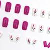 Comércio Exterior Estilo Simples Europeu e Americano Bagas Rosa Vermelho Roxo Flor Unha Peça Temperamento High-grade Sense Branco Nicho Wear Armor