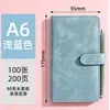 Cuaderno A6 con Tacto de Piel, Bloc de Notas de Negocios, Personalizable con Logo, Cuaderno de Bolsillo Portátil, Portalápices A6, Cuaderno Pequeño con Cierre Magnético