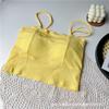 Novo Top Tubinho Lindo com Alças Finas de Seda Gelada e Bojos para Usar por Cima, Top Tubinho Push-Up Envolto, Lingerie Sem Costura para Mulheres, Costas Abertas