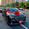Decoración de Coche de Boda con Bolas de Flores Rojas Grandes, Entrega Nueva Hortensia Coche Principal Coche de Flores para Boda Guirnalda de Flota