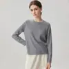 Suéter de malha feminino 2026 outono/inverno gola redonda com franjas e lantejoulas, blusa base versátil