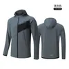 Jaqueta Esportiva Nova Primavera e Outono 2024 Hoodie Color Block Masculino Transfronteiriço Roupa para Corrida ao Ar Livre Fitness Blusa de Manga Longa