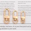 Ganchos para Puerta de Aleación de Zinc Multiespecificación, Ganchos Giratorios para Puerta Color Dorado Claro, Accesorios para Llaveros DIY, Piezas de Ferretería, En Stock