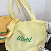 Bolsa de Hombro Relajante para Mujer Moda Nueva Bolsa de Lona con Cordón Bolsa de Hombro Ligera para Viajes Cotidianos Gran Capacidad