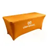 Funda de mesa elástica con espalda descubierta, mantel, funda de mesa rectangular práctica, stand de exposición, actividad, mantel elástico para exteriores