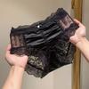 Ropa Interior Sin Costuras de Encaje Francés para Mujer, de Cintura Alta, Sexy que Cubre el Trasero, Cómoda, Tallas Grandes y Suave
