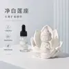 Adornos Creativos de Yeso de Loto para Aromaterapia, Caja de Regalo de Bendición de Loto para la Paz, Adornos Culturales y Creativos de Templos, Souvenirs y Recuerdos de Viaje