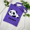 Bolsa de Tricô Ins Desenho Panda Feminina Moda para Carregar na Mão Grande Capacidade Bolsa de Ombro Bolsa Transversal Bolsa