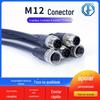 Conector M12 à prova d'água Conexão de aviação 4-core 5-Core 8-core 12-core sensor macho e fêmea cabo de injeção de cabeça