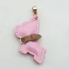 Chaveiro de Filhote de Couro Genuíno Feito à Mão Cordão Anti-Perda Pingente Chaveiro de Carro Bulldog Francês Chaveiro de Corda Trançada