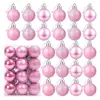 Caixa com 24 Bolas de Natal com Glitter 3cm Bolas de Plástico Bolas Coloridas de Natal Decorações Criativas para Árvore de Natal Enfeites para Pendurar