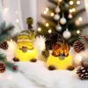 Boneca de Elfo Criativa, Boneca Sem Rosto Dourada Brilhante, Decoração de Atmosfera Natalina, Boneca de Tricô para Feriados Atacado
