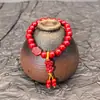Artículo de envío directo de una pieza: Pulsera de Cinabrio con Pixiu, Bajo Contenido, Regalo Estilo Chino, Popular Pulsera de Bolas de Cinabrio