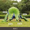 Escultura de fibra de vidrio de simulación de pavo real al aire libre con pantalla abierta, decoración de animales del bosque para parque, paisaje de jardín, boceto de jardín