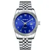 Lige Nuevo Negocio Elegante Casual Reloj con Números Árabes para Hombre Correa de Acero Reloj de Cuarzo Luminoso Resistente al Agua Reloj de Pulsera