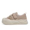 Sapatos de gancho e argola com sola grossa, forrados com fleece estilo irmã fofa, para cabeça grande, outono e inverno 2024, novos sapatos brancos pequenos LZ6056