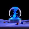 Violino 3d estéreo gravação a laser bola de cristal alto valor de cor luminosa luz noturna girando ornamentos de caixa de música