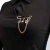 Joia Cruzada Europeia e Americana, Broche de Metal Retrô em Formato de Cobra e Coração, Alfinete de Franja Moderno e Simples para Evitar Exposição