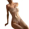 Lencería Sexy para Entrenar Pechos Pequeños, Tentación Sexy de Encaje, Transparencia Provocativa, No Necesitas Quitarte el Pijama en la Cama, Traje de Pasión para Mujer