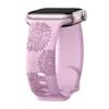 Adecuado para Apple Watches 11/10, Correa de Silicona con Girasol Grande Grabado, Absorbente de Sudor e Impermeable, Correa de Reloj con Hebilla de Figura de Ocho