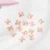 Mini Accesorios para Uñas con Forma de Moño Gelatina Tridimensional Pequeños Moños Flotantes Moños Transparentes de Hielo Pegatinas de Pedrería para Uñas Uñas Portables