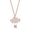 Collar original de los doce signos del zodíaco para mujer, nuevo estilo coreano, colgante de diamante del año del conejo, oro rosa, año animal, cadena para la clavícula de plata de ley