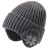 Chapéu Masculino Inverno Quente Tricotado Chapéu Inverno Ciclismo Forrado com Lã Proteção de Orelhas Chapéu de Lã Proteção de Orelhas Boné Juvenil Masculino