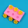 Molde de Silicone para Decoração de Flores de Fondant para Assar Flor Margarida Girassol Rosa Fondant Chocolate