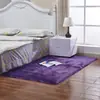 Alfombra Moderna Simple de Pelo Largo de Imitación para Interiores, Dormitorio, Sala de Estar, Felpudo para Suelo, Lado de la Cama, Color Puro, Mezclado, Felpudo Lavable a Máquina