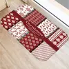 Felpudo Decorativo Navideño Alfombra Decorativa Felpudo de Cocina Felpudo para Sala de Estar Hogar Suave Copo de Nieve Árbol de Navidad Felpudo de Puerta