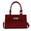 Bolso de Mano Cuadrado Pequeño Cruzado Estilo Nuevo Estético Texturizado Retro 2025 Moda Casual Gran Capacidad Tendencia Europea y Americana Patrón de Cocodrilo