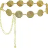 Cadena de Cintura de Disco Metálico para Mujer, Accesorio para Falda, Cadena Versátil para Suéter, Adorno Adelgazante de Cintura Estilo Bohemio, En Stock