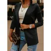 Todos los colores y tallas disponibles, Chaqueta de mujer para primavera y otoño Temu Amazon, Blazer casual de color liso para mujer, estilo europeo y americano, manga larga