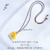 Puzuo Accesorios DIY Chapados en Oro de Larga Duración Colorida Colgante Moneda Hueca Esmaltada Caballo Mecedora Collar con Colgante de Caballo de Gama Alta