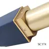 Tubo de lápiz labial cuadrado degradado, empaque de plástico, moldeo por inyección, boca plana, tubo de lápiz labial de 12,2 mm, tubo vacío, venta al por mayor