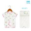 Mameluco de Bebé Recién Nacido Verano Delgado de Manga Corta Casual Color Sólido Ropa Pijama de Bebé Ropa para Aire Acondicionado