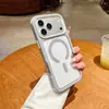 Cuadrado Anti-caída Mate Transparente Magnético Aplicable a iPhone 17promax Funda de Teléfono Apple 16 Personalidad 15 Simple