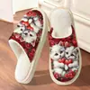 Pantuflas de algodón con estampado exclusivo transfronterizo, pantuflas de pareja unisex otoño/invierno, POD transfronterizo JIT de una pieza envío directo