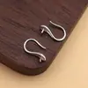Aretes de Perlas Accesorios para Joyería DIY Ganchos para Orejas de Cuchara de Plata S925 para Mujeres Oro de 18K Tacones Altos Soporte Vacío Aretes Incrustados