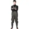 Pantalones de lluvia personalizados transfronterizos, pantalones de pesca, botas de vadeo impermeables, pantalones de pesca para hombre, pantalones de vadeo de una pieza engrosados